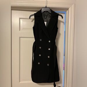 White House black market NWT black trench dress size 00